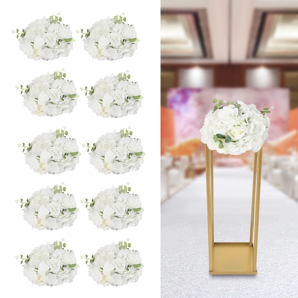 Flower Ball Arrangement Bouquet 10 Pcs 11.8inch Diameter Fake Flower Balls