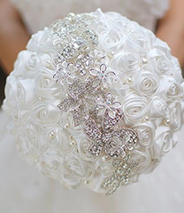 Romantic Purple Pink Rose Bridal Bouquet – Elegant Wedding Flowers