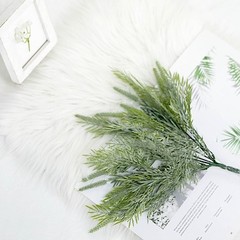 2 FROSTED GREEN 15″ Faux Sagebrush ARTIFICIAL LEAVES Greenery Stems Party Events