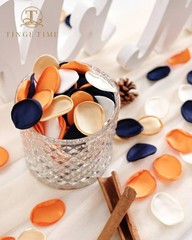 400pcs Burnt Orange Silk Rose Petals for Weddings, Aisle Decor, Party Confetti