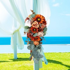 Artificial Waterfall Bridal Bouquet for Celebration Anniversary Festival