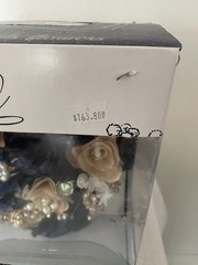 A&C Faux Flower Wedding/Quinceañera Bouquet Brand New In Box Navy And Gold
