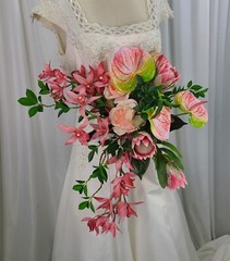 Hawaiian Tropics Faux Silk Wedding Bouquet