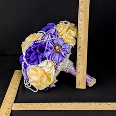 SALE! w75a Bridal Flower Bouquet Wedding Purple material Decor nosegay