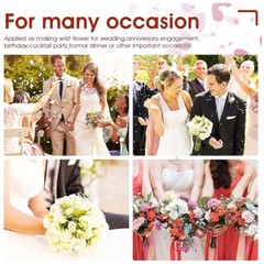 8x Elastic Pearl Wristband Wristlet Corsage DIY Decor Accessory for Beach Party