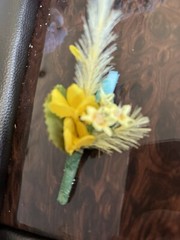 Silk Boutonnière, 2 Options In White, & 2 In Yellow. Perfect For Prom-Price Each