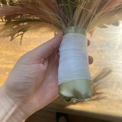 Bridal Wedding Bouquet Hand made Budget Friendly Faux Flowers White Pink Green
