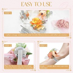 Wrist Corsage Bracelets Elastic 16 Pcs for Wedding