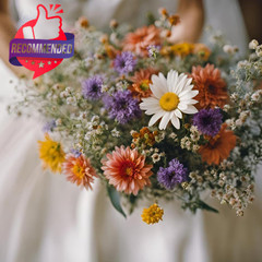 All You Need is Love Bouquet 25 Wildflower Packets for Planting, Brown