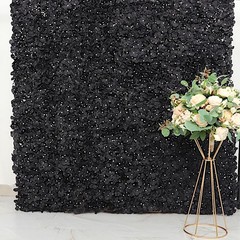 4 Black Hydrangea Flowers Mat Wall Backdrop Panels Wedding Party Decorations
