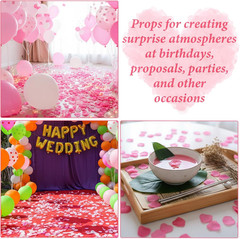 1000 PCS Fake Rose Petals, Artificial Rose Petals for Wedding, Romantic Night, V