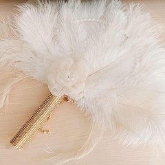 Unique Alternative Bridal Bouquet – Feather Fan Bouquet