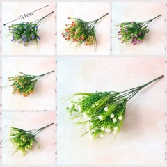 US 4pcs Artificial Flowers Plastic Baby’s Breath Floral Wedding/Home Decorate