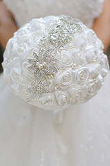 Romantic Purple Pink Rose Bridal Bouquet – Elegant Wedding Flowers