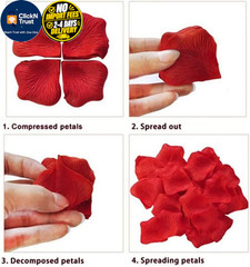 3000 PCS Red Rose Petals for Valentine’s 2 x 2 x 0.01 inches,