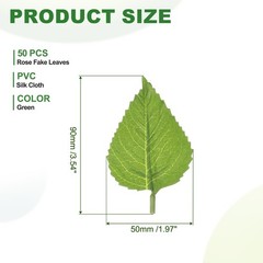 Small Sunflower Fake Leaves 50 Pcs Artificial Plants Greenery Decorations