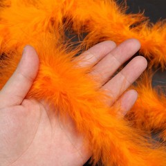 2 Pcs 6.6 Ft Feather Boas Feather for DIY Craft Sewing Trim Party Home Orange