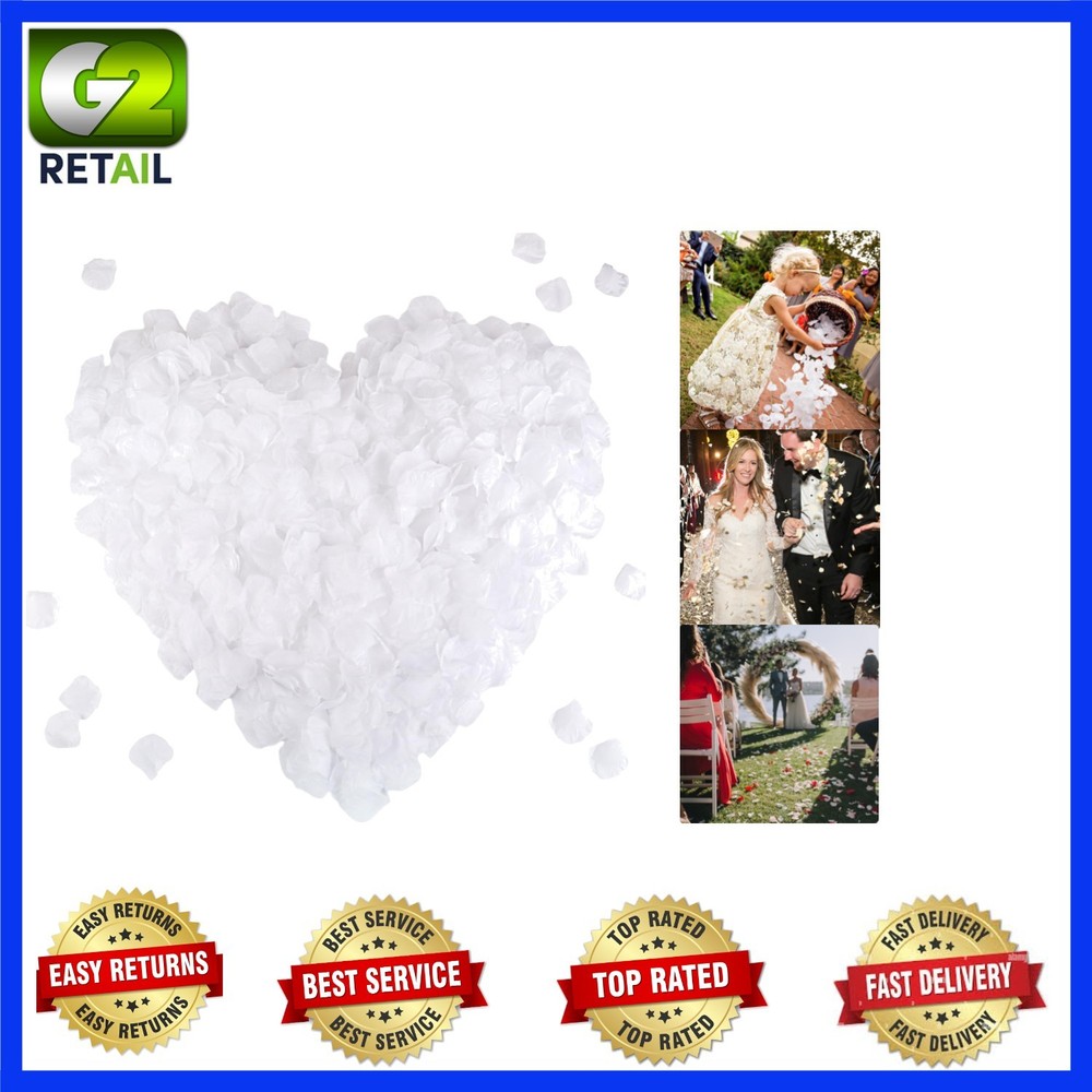 Elegant 2200 PCS White Silk Rose Petals – Non-Toxic, Fade-Resistant Decoration