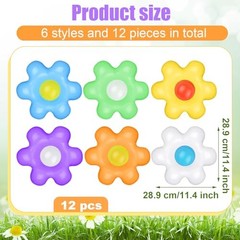 12 Pcs Spring Inflatable Hanging Flowers Colorful Inflatable Spring Flowers