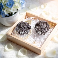 Light Gray 2-Pack Wrist Corsage & Boutonniere Set – Elegant Wedding Accessories