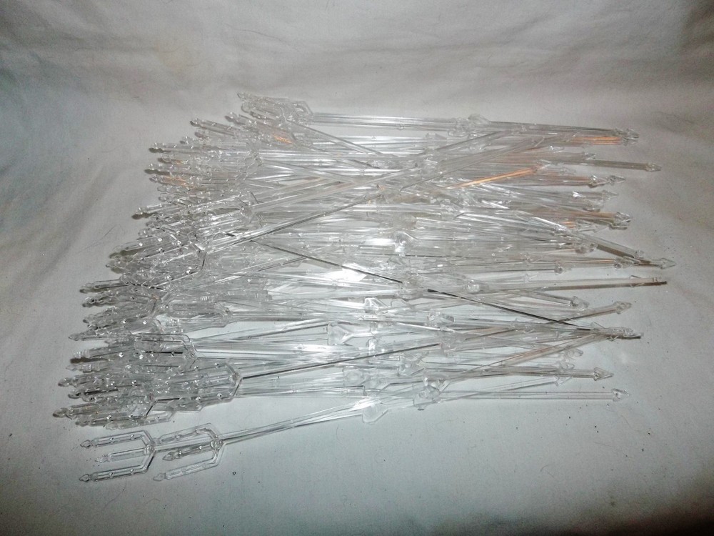 Lot of 50 Clear Plastic Florist Bouquet Picks/ Card Holders, New