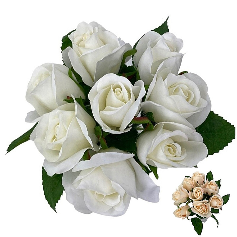 Artificial Silk Flower Eight Rose Wedding Bouquet/Flower Posy