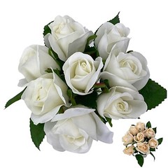 Artificial Silk Flower Eight Rose Wedding Bouquet/Flower Posy