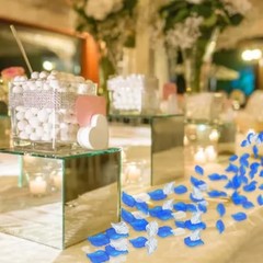 1200 Pcs Rose Petals,Blue White Silver Rose Petals Decoration White,blue,silver