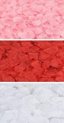 Valentines Wedding Love Fabric Rose Petals Red, White & Pink (3/300ct. Bags)