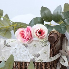 3 Silk – 5 ft Artificial Variegated Rose Flowers Hanging Garlands Vines