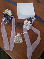 Ling’s moment 2pcs Prom Wrist/Shoulder Corsage Artificial Flower, Girl/Mother…