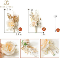 Boutonniere for Men, Groom and Best Man Boutonniere for Wedding Ceremony Anniver