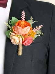 New Set Of 2 Wrist Corsage and Boutonniere Set for Wedding Prom Party Homecoming
