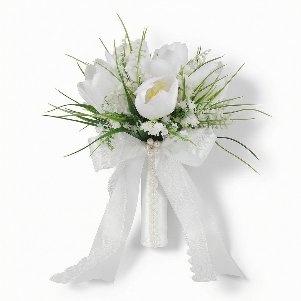 Bridal Bouquet Handheld Bridal Floral Arrangement Lifelike for Ceremony, Bride