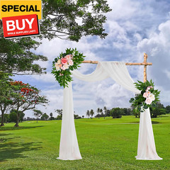 Artificial Wedding Arch Flowers Kit 2 PCS Dust Rose Flowers Silk Peony Floral Sw