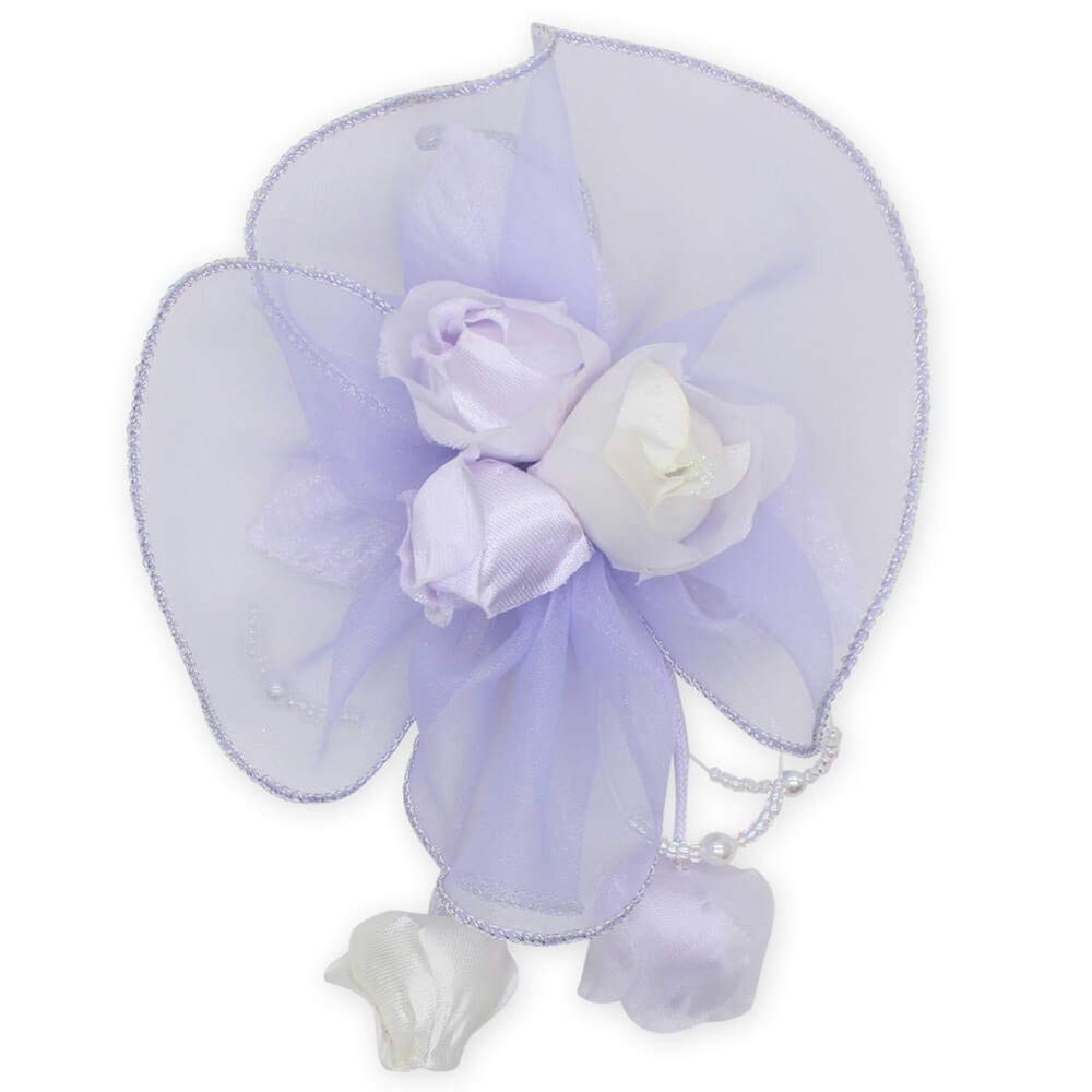 Small Rose Corsage with Bud Drop Lavender Japan
