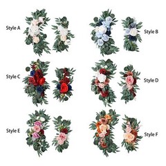 Rustic Wedding Arch Rose Wreath Hanging for Wedding Car