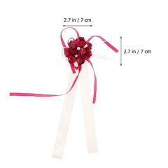 3Pcs Reusable Red Flower Wristband for Bohemian Wedding Costume