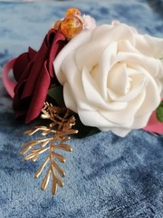 Homecoming Wedding Wrist/Shoulder Corsage Artificial Flower Party Decoration 1pc