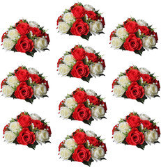 10 Silk Rose Flowers for Wedding/Party Centerpieces & Decorations
