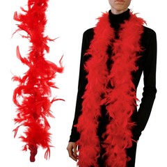 40g 2 Yards Feather Boa, Costume Turkey Chandelle Feathers Boa Red