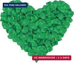 1000 Pcs Artificial Silk Rose Petals Decoration Wedding Party Color Emarald Gree