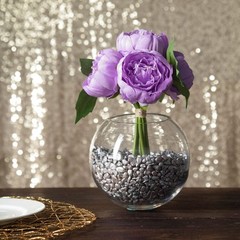 LAVENDER 10″ Silk Artificial Peony Flowers Bouquet Arrangement Party Wedding