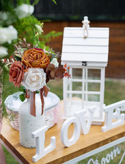 Set of 6 Mini Floral Centerpieces for Fall Weddings and Home Decor