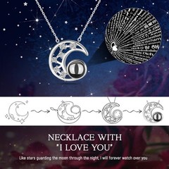 Preserved Real Rose with l Love You Necklace Eternal Forever Palace Purple