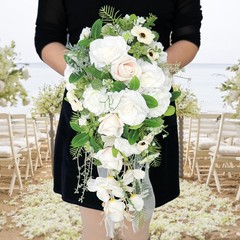 Wedding Bridal Bouquet Lightweight Bridal Hand Flower for Party Outdoor Home