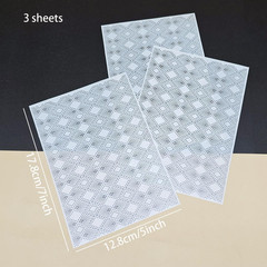 3Pc Rhombus Background Stick&Shine Foil Transfer Sticker Paper for Handmade Card