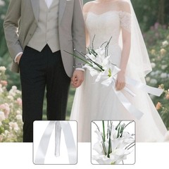Wedding Bridal Bouquet White Decorative for Bridal Shower Proposal Marriage