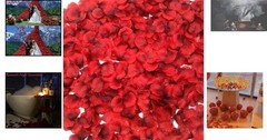 Luxurious 2200PCS Dark-Red Silk Rose Petals – Ideal for Anniversaries & Weddings