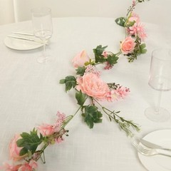 BLUSH 6 ft Artificial Rose Peony Flower Garland Wedding Party Event Decorations